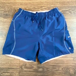 Nike Swim Breaker Volley Shorts Men’s Sporty Style Blue Swim Trunks Size Large